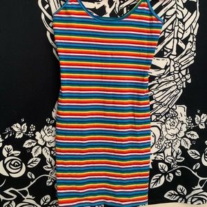 Rainbow ,soft, stretchy, pencil tank,dress